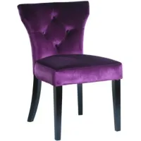 Armen Living Elise 2-Piece Purple Side Chairs