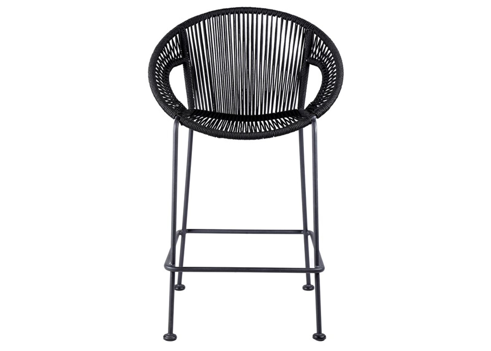 Armen Living Acapulco 26" Black Bar Stool