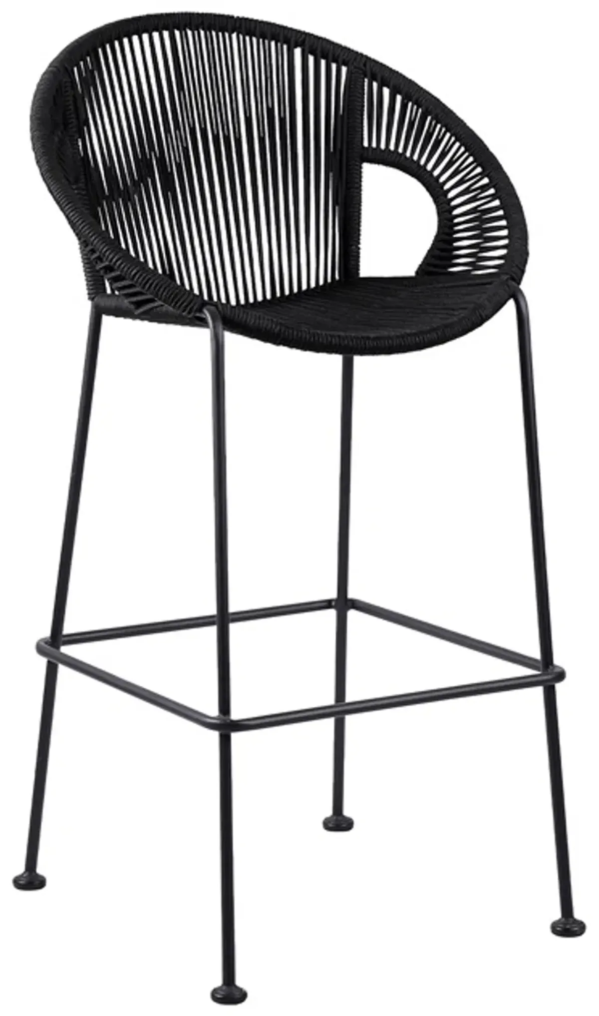 Armen Living Acapulco 30" Black Bar Stool