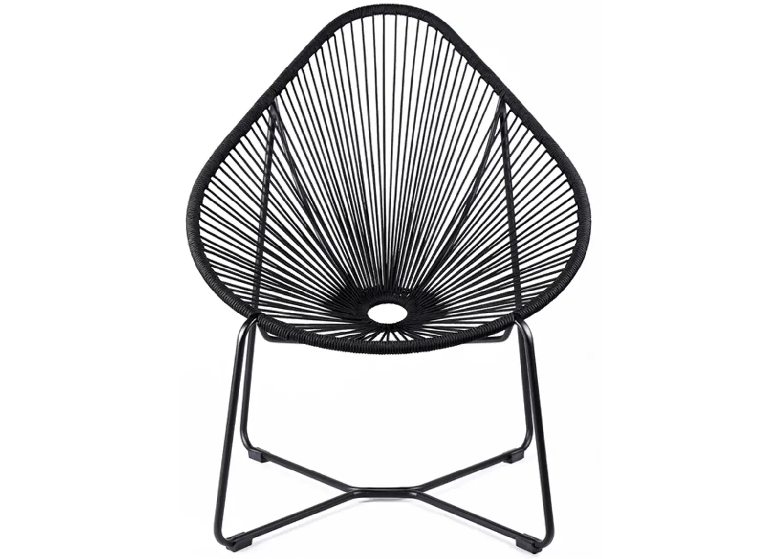 Armen Living Acapulco Black Lounge Chair