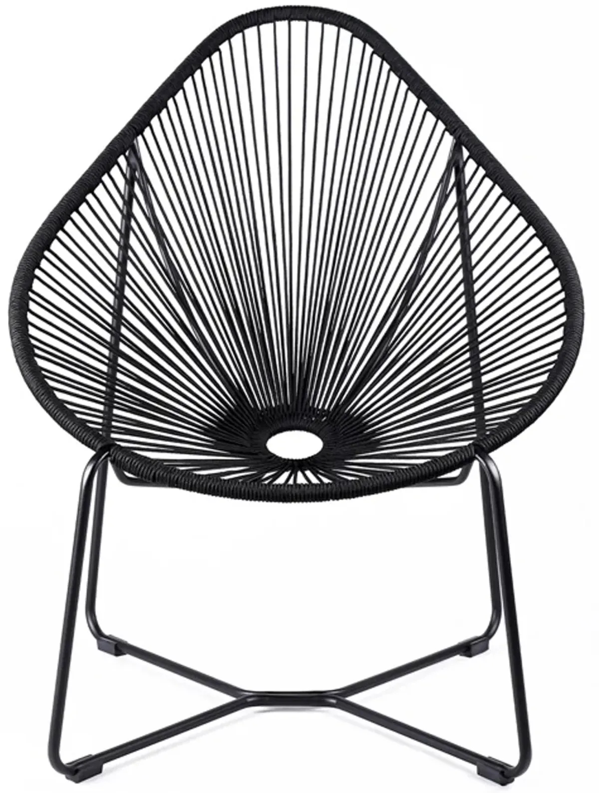 Armen Living Acapulco Black Lounge Chair