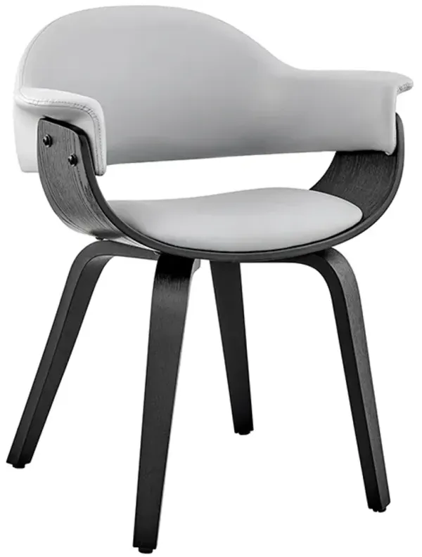Armen Living Adalyn Gray/Black Dining Chair