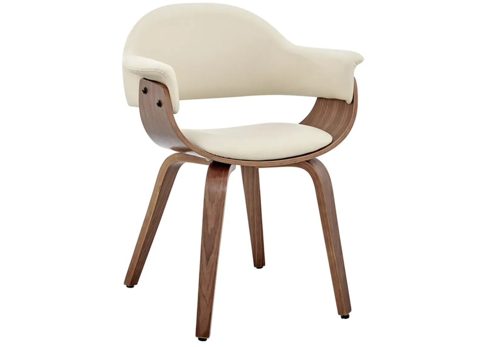 Armen Living Adalyn Cream/Walnut Dining Chair