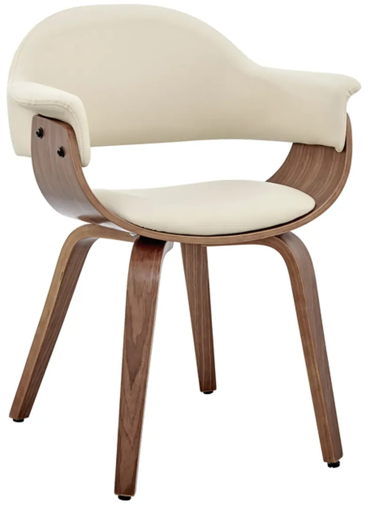 Armen Living Adalyn Cream/Walnut Dining Chair