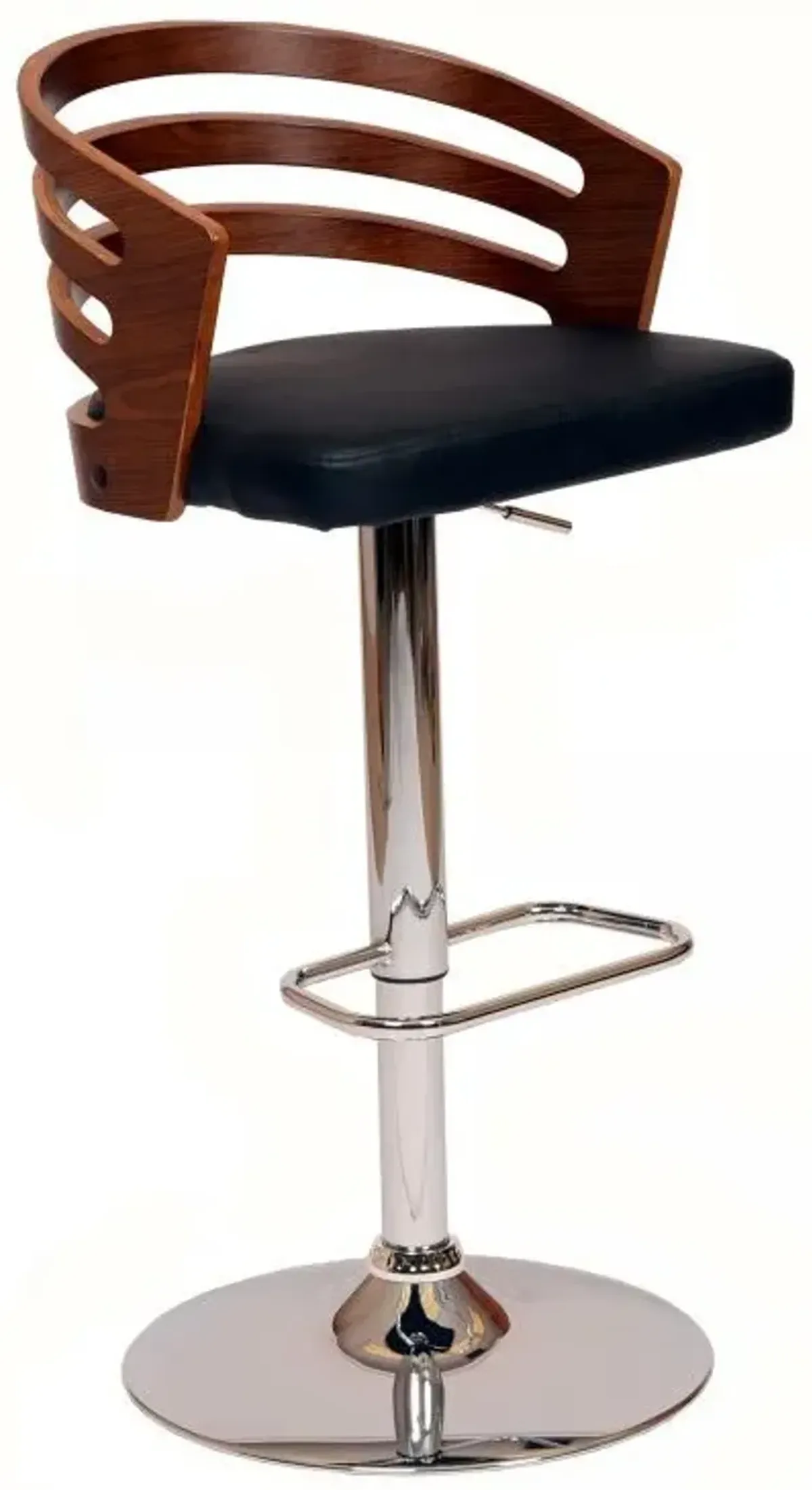 Armen Living Adele Black Swivel Bar Stool