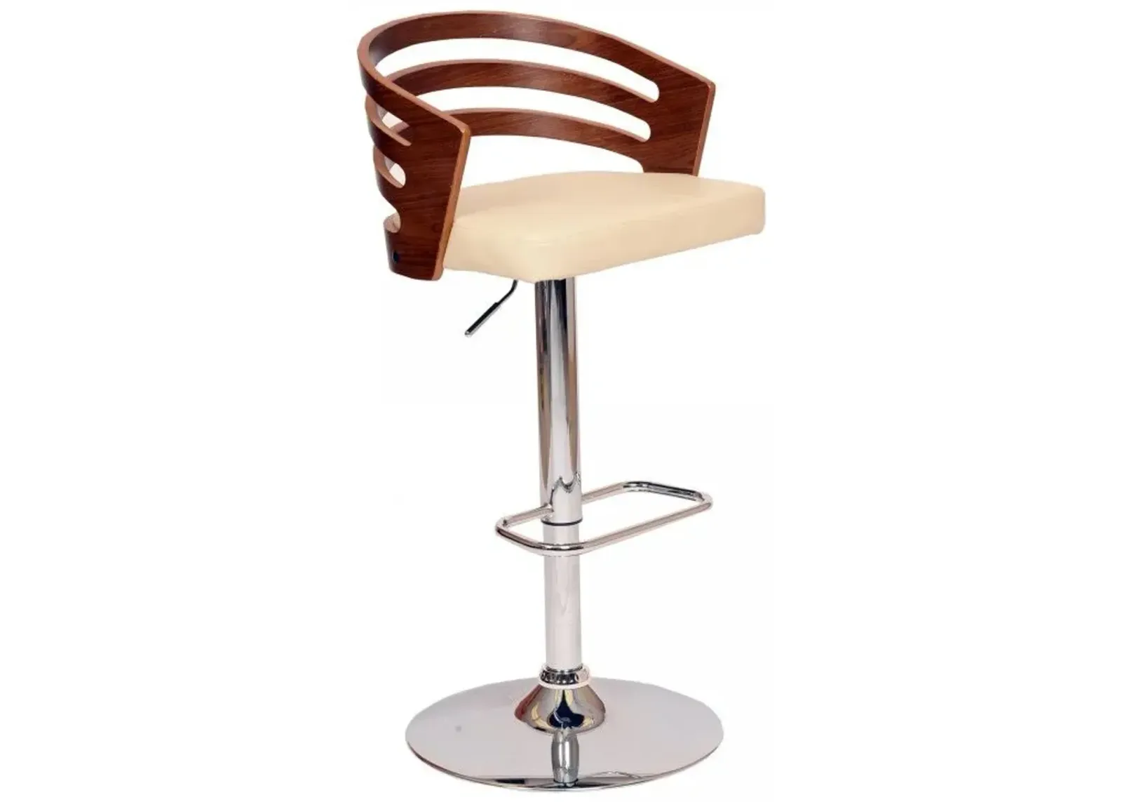 Armen Living Adele Cream Swivel Bar Stool