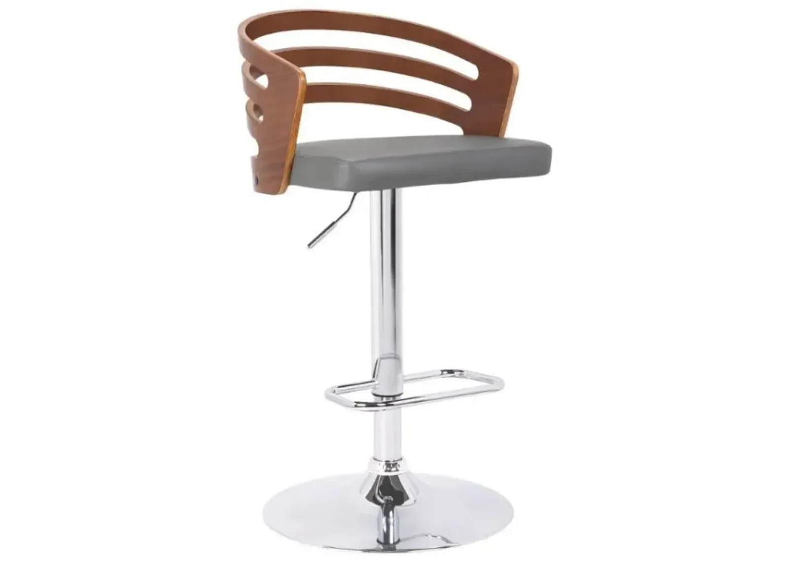 Armen Living Adele Grey Swivel Bar Stool