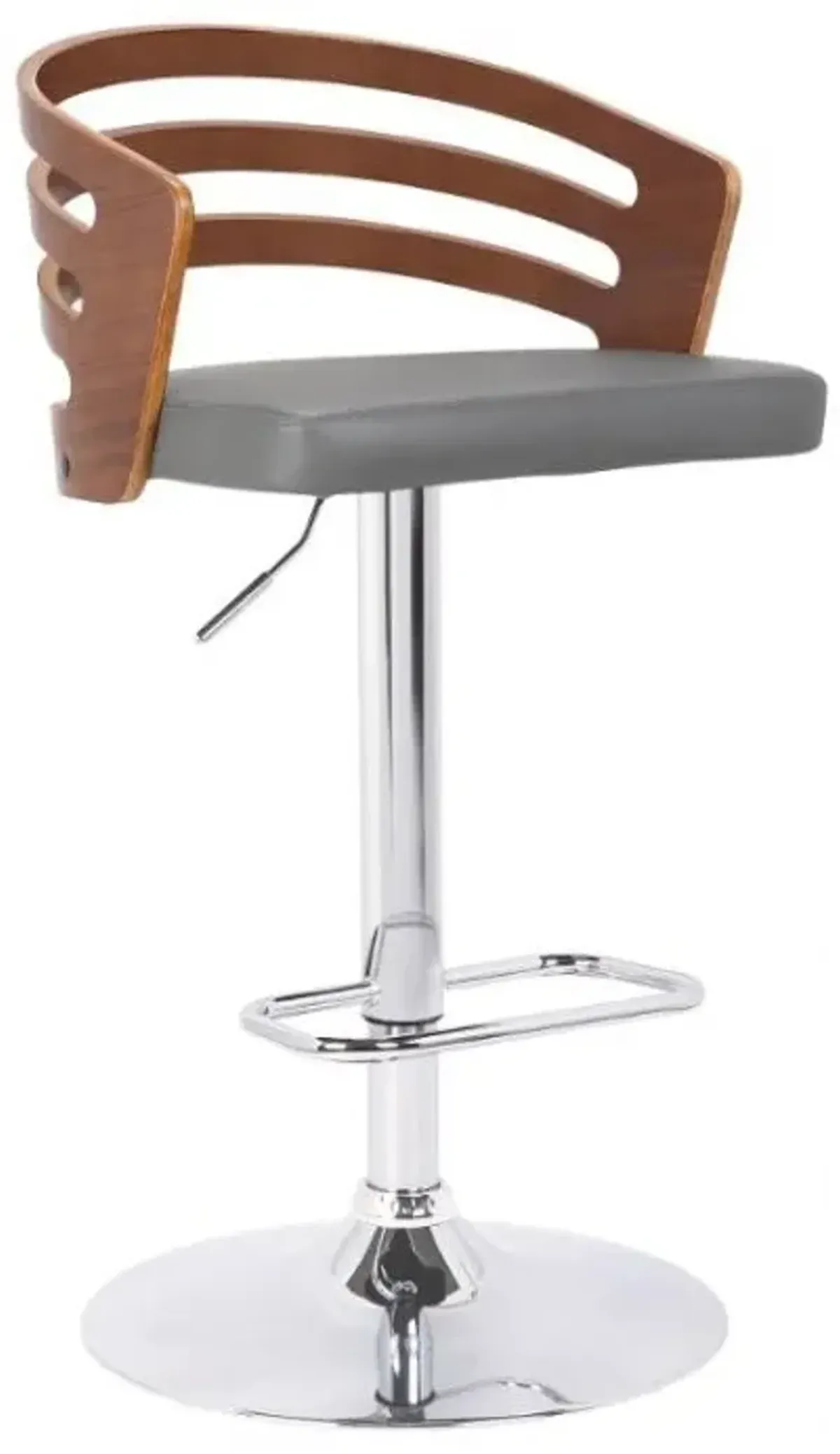 Armen Living Adele Grey Swivel Bar Stool