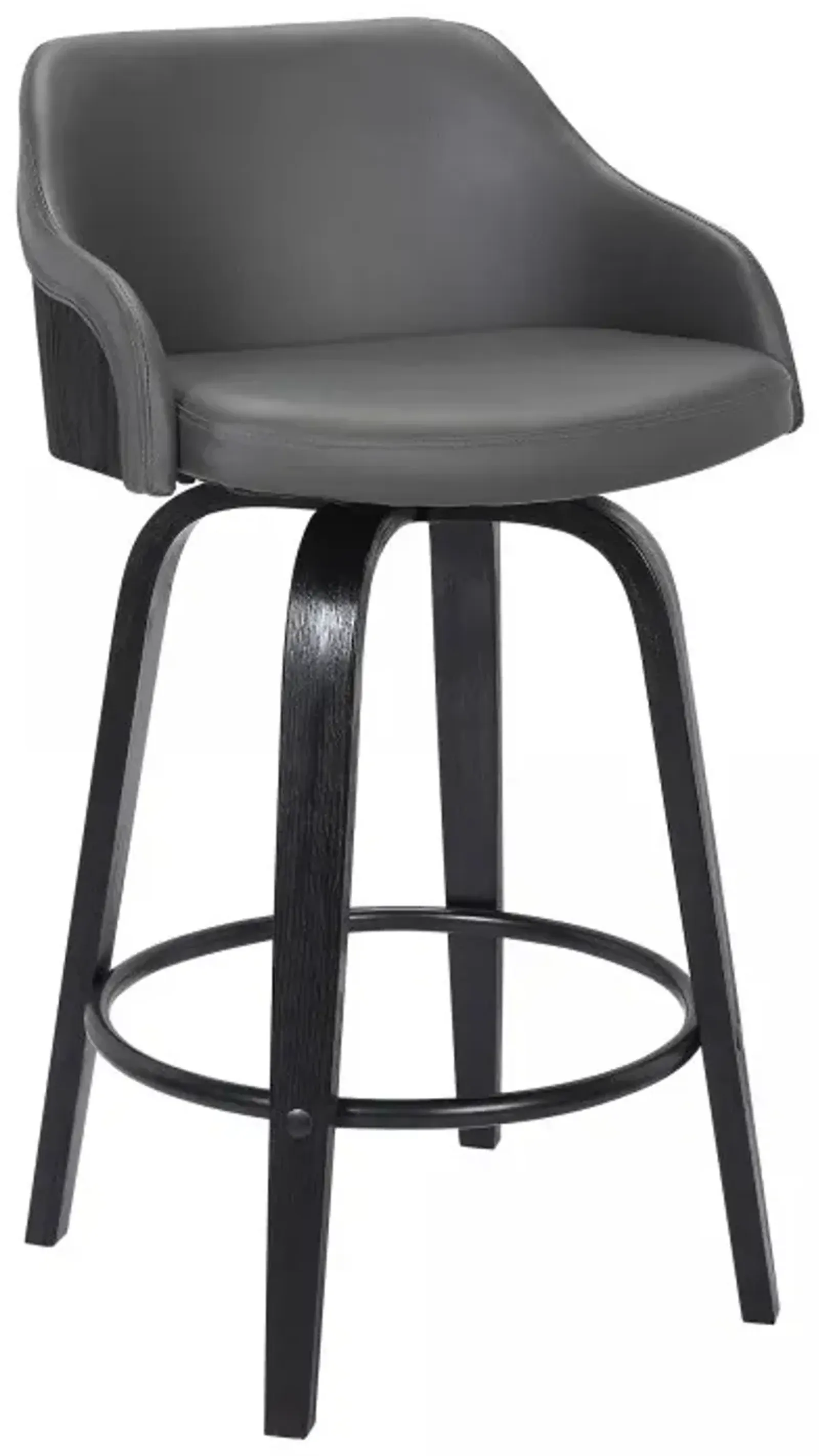 Armen Living Alec Gray Counter Swivel Stool