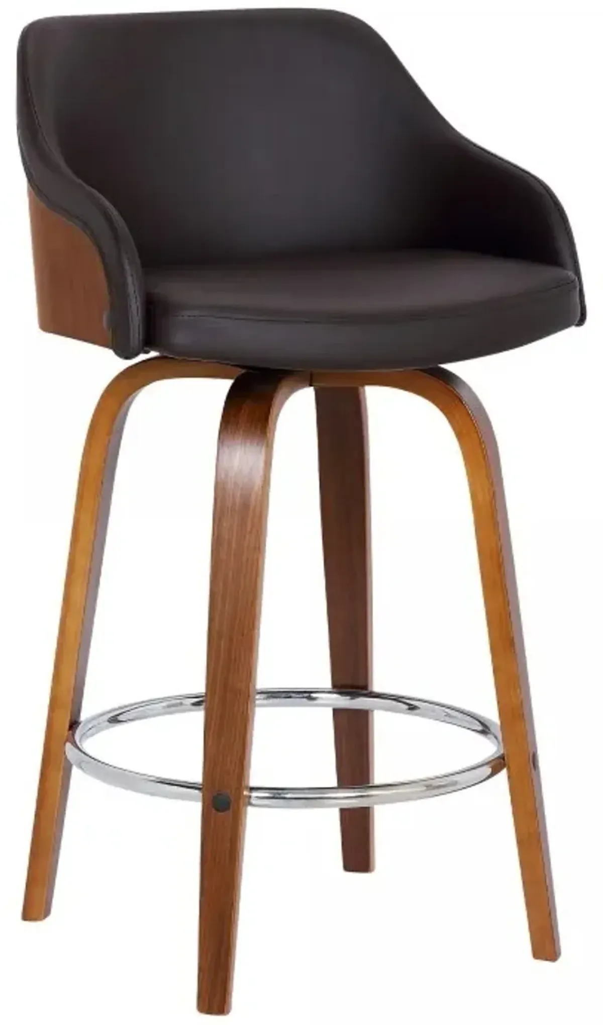 Armen Living Alec Brown Counter Swivel 26" Stool