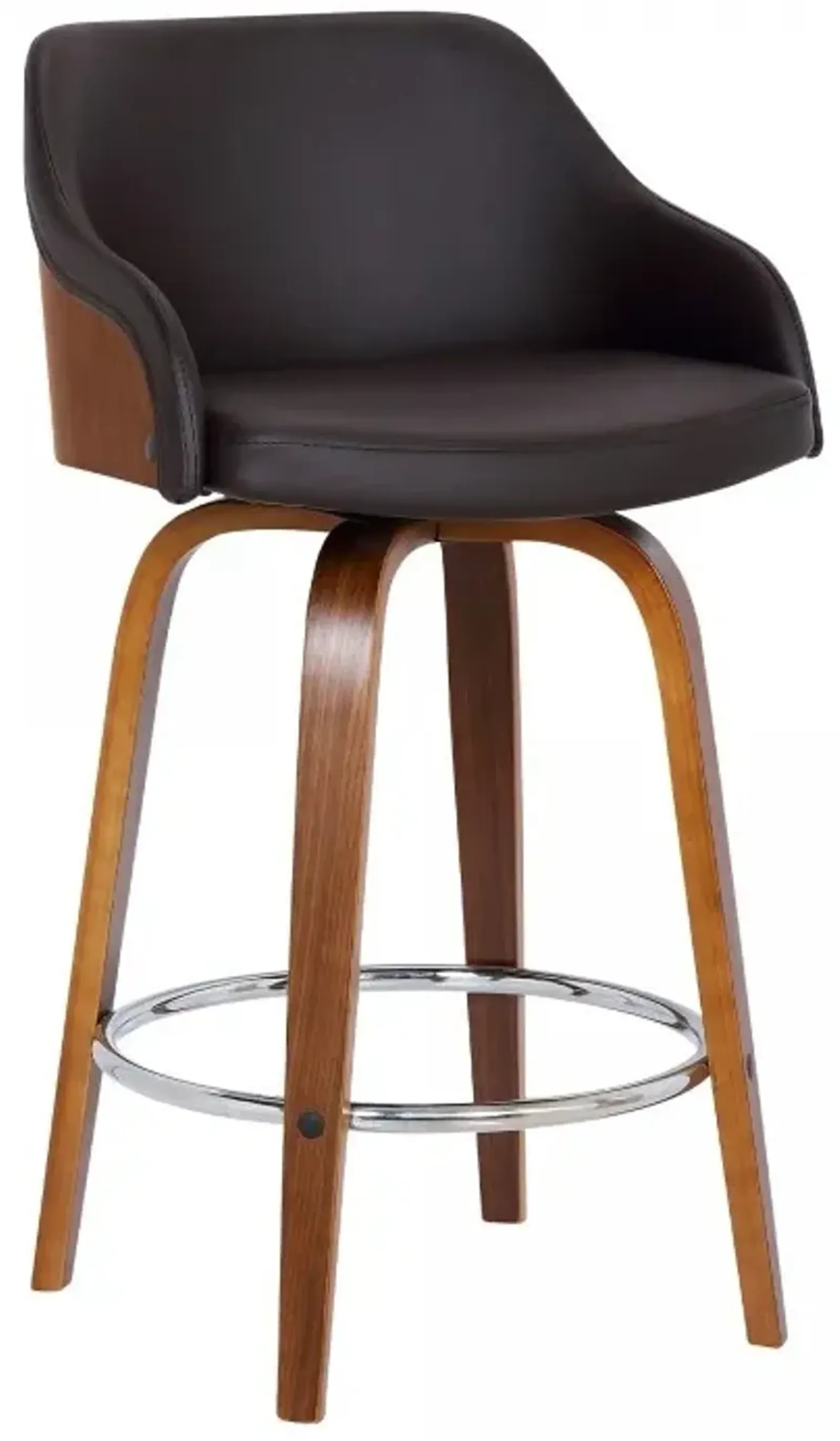 Armen Living Alec Brown 30" Swivel Bar Stool