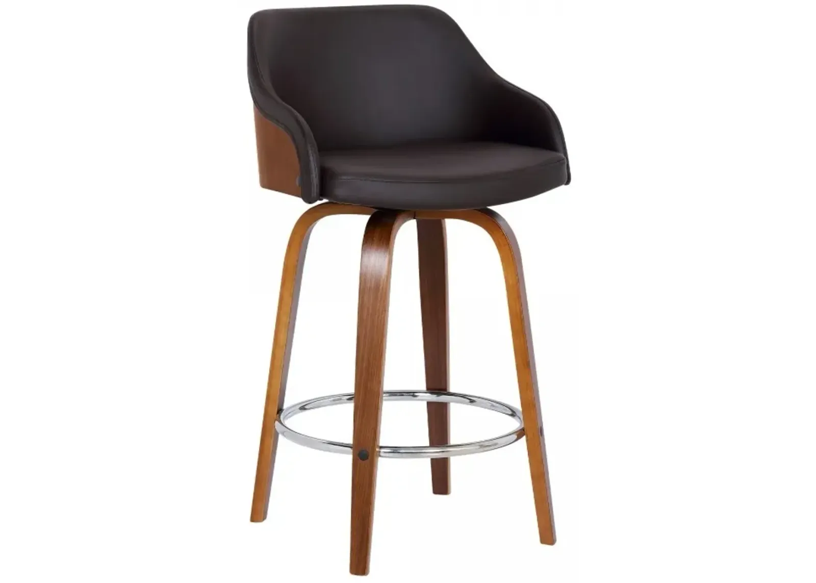 Armen Living Alec Brown 30" Swivel Bar Stool