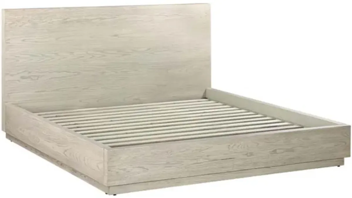 Armen Living Abbey Silver Grey Oak King Platform Bed