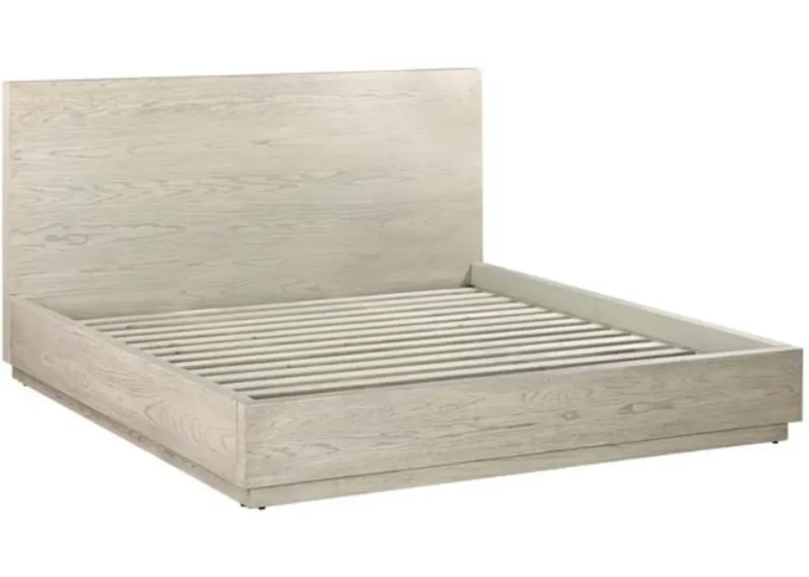 Armen Living Abbey Silver Grey Oak Queen Platform Bed