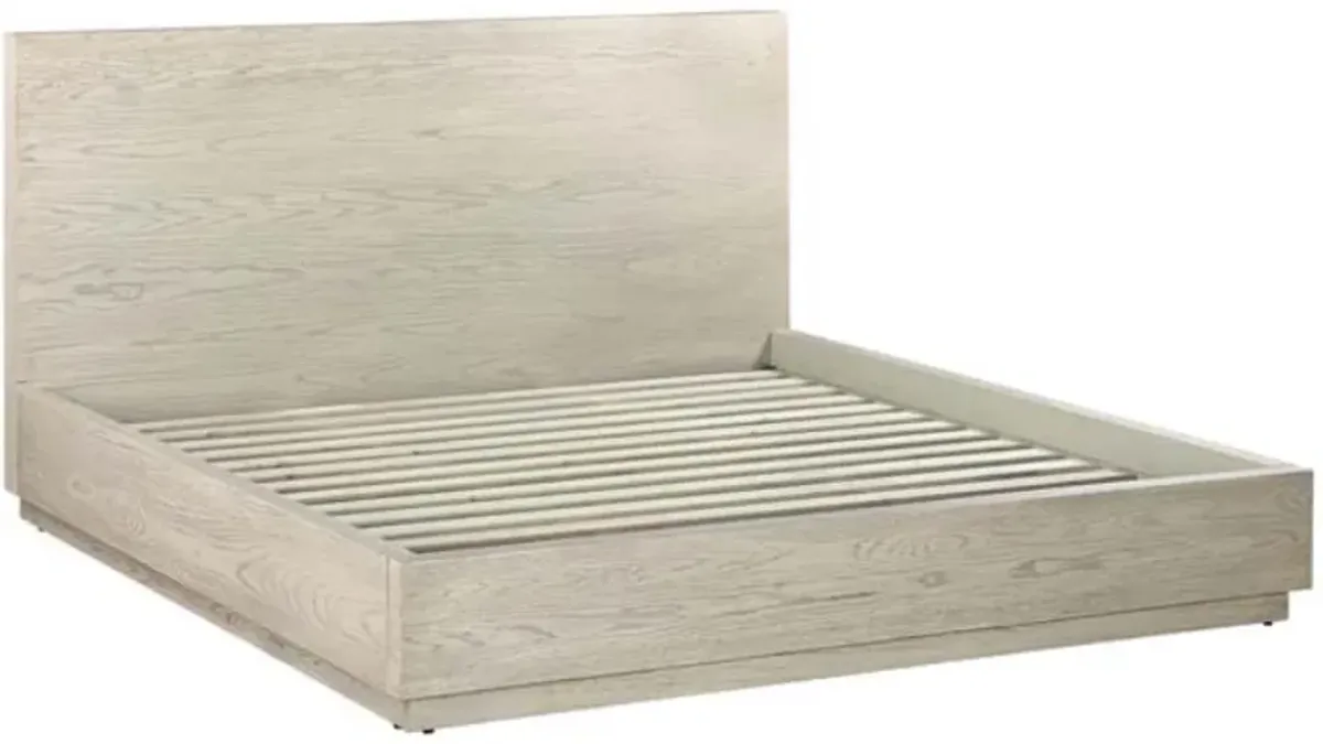 Armen Living Abbey Silver Grey Oak Queen Platform Bed