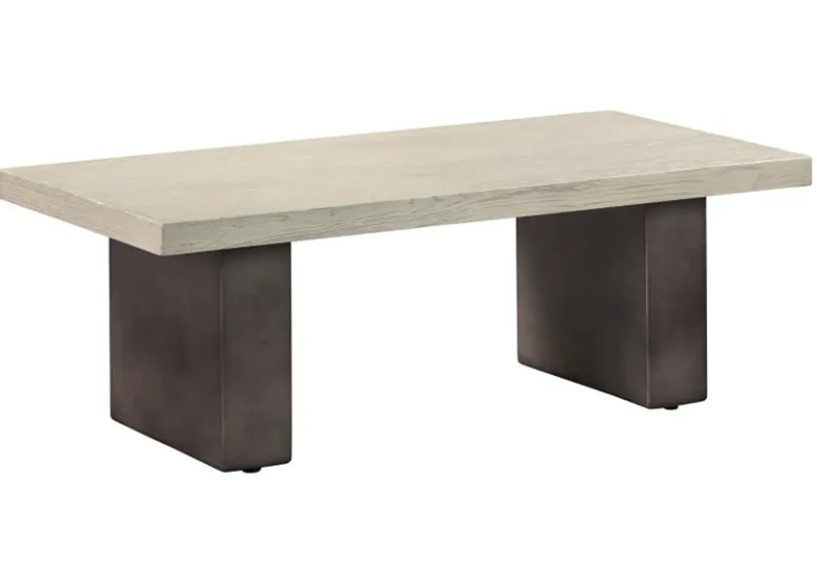 Armen Living Abbey Light Gray Dining Table with Silver Grey Base 