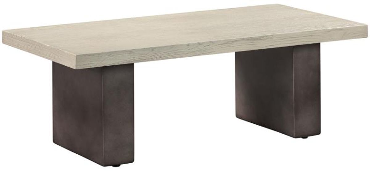 Armen Living Abbey Light Gray/Silver Grey Dining Table