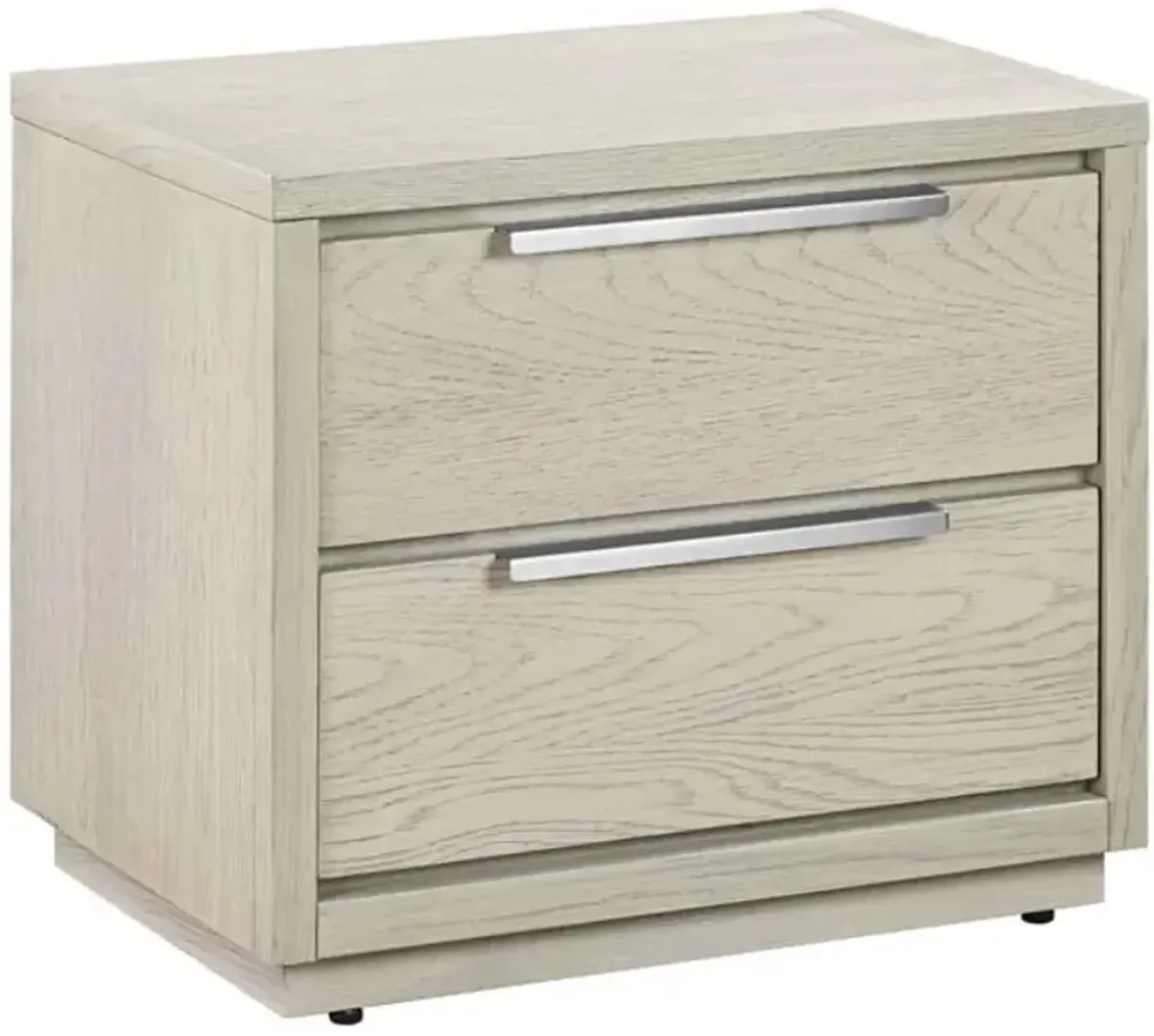 Armen Living Abbey Silver Grey Nightstand 