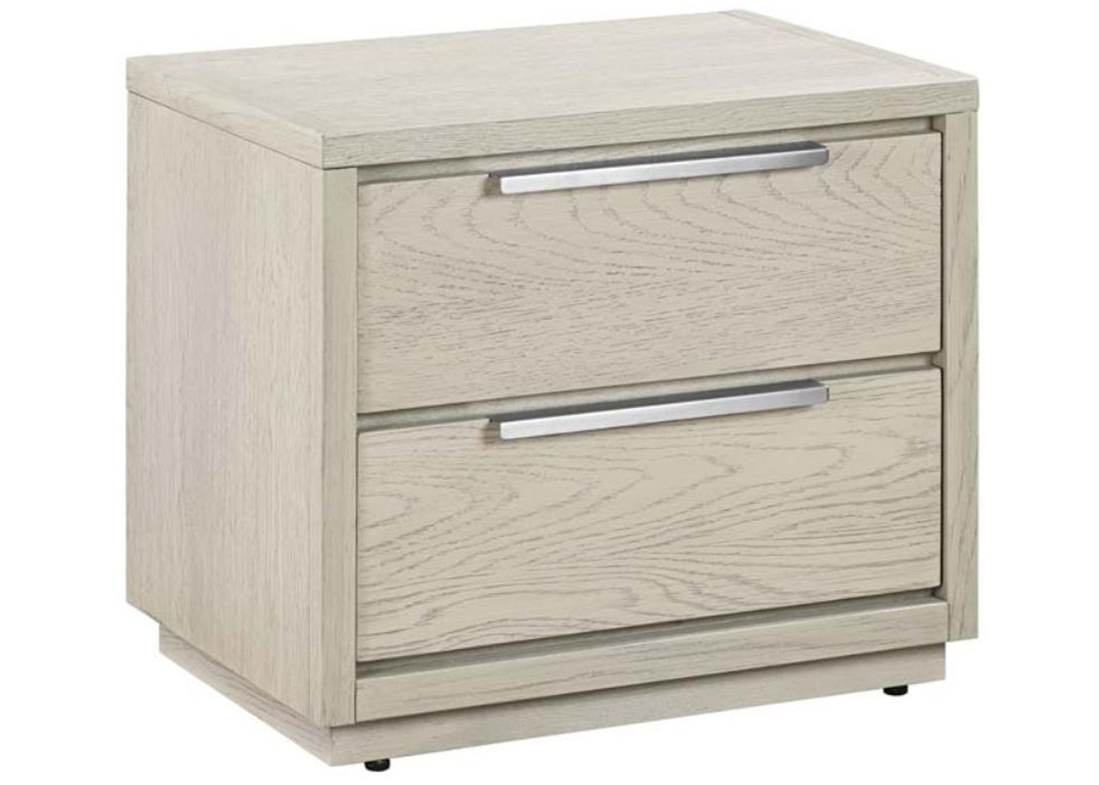 Armen Living Abbey Silver Grey Nightstand 