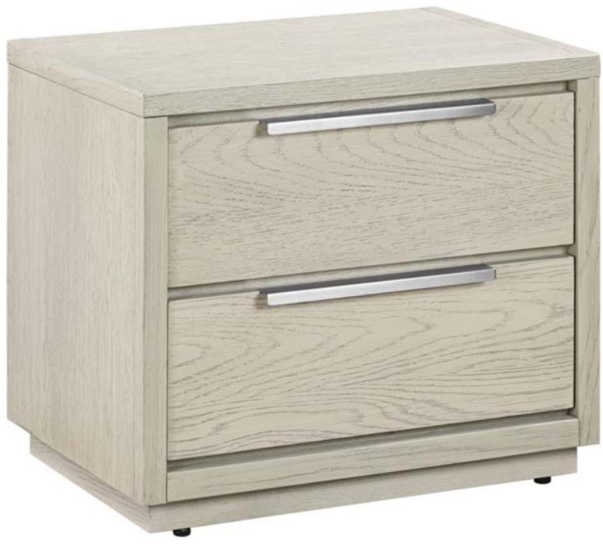 Armen Living Abbey Silver Grey Nightstand 