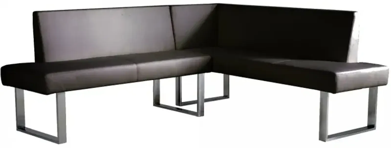 Armen Living Amanda Black Corner Sofa