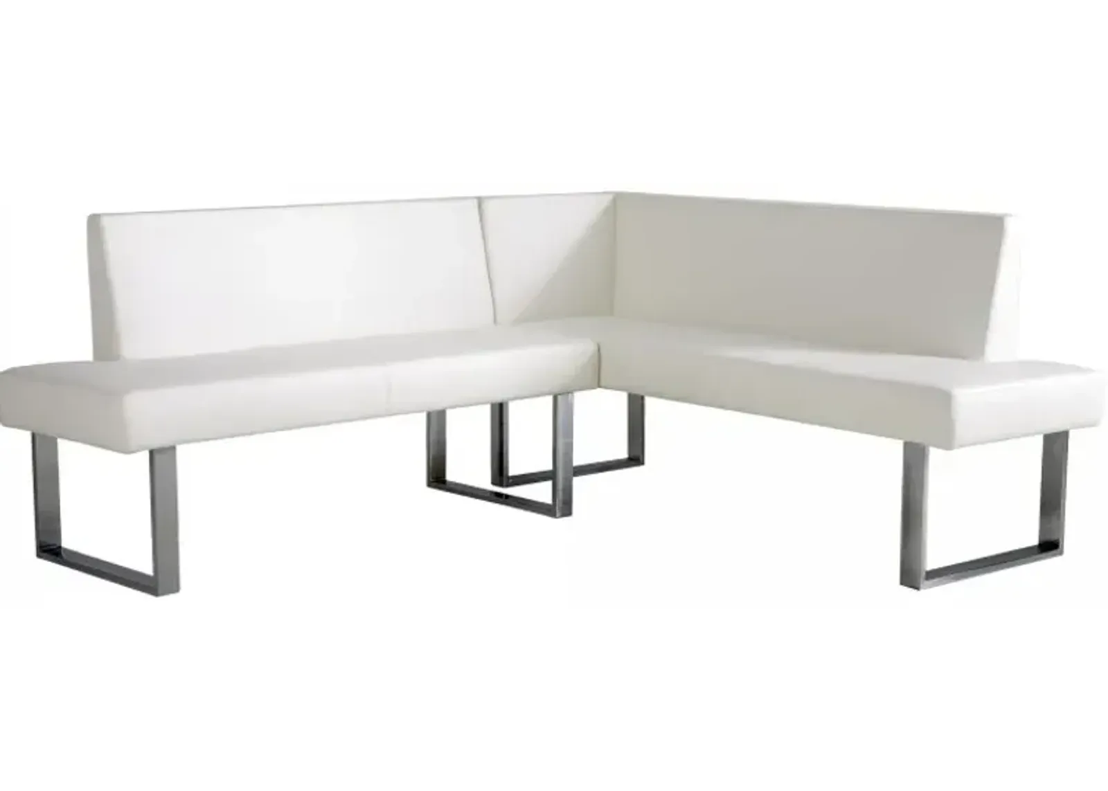 Armen Living Amanda White Corner Sofa