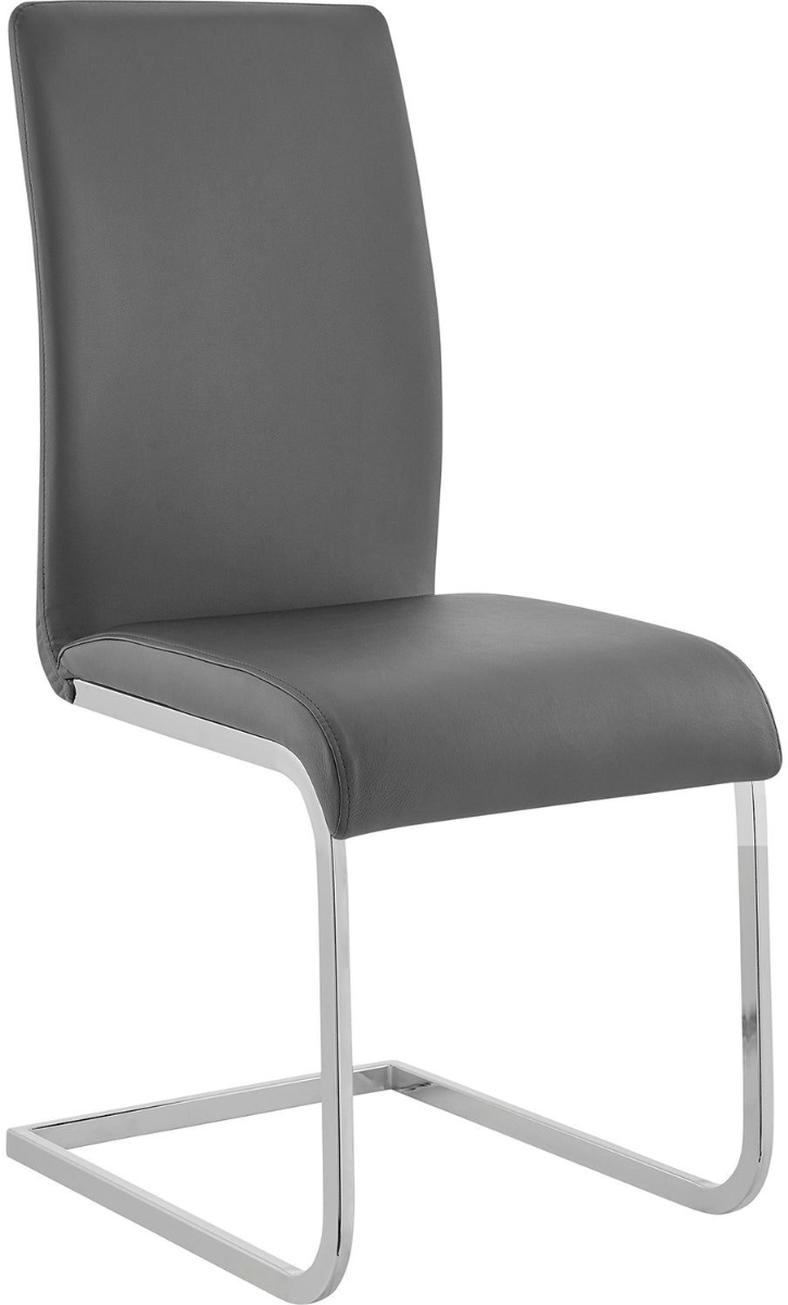 Armen Living Amanda 2-Piece Gray Side Chairs