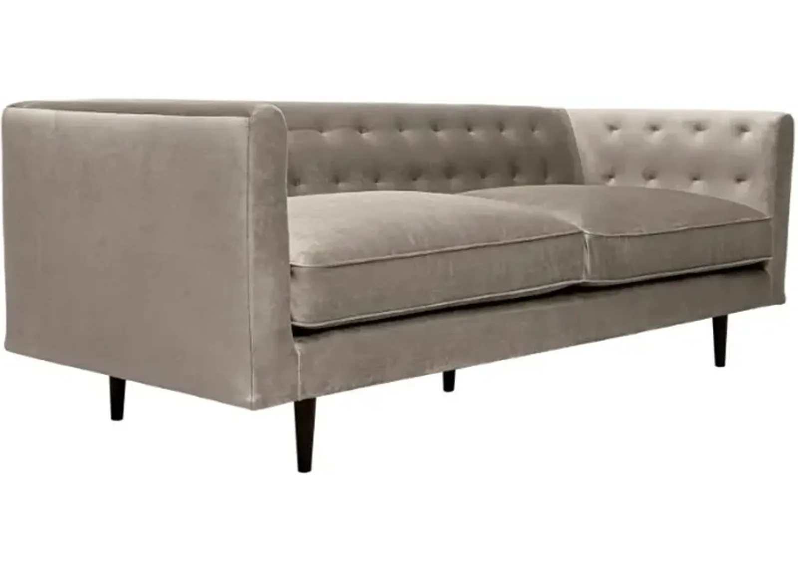 Armen Living Annabelle Fossil Gray Velvet Sofa