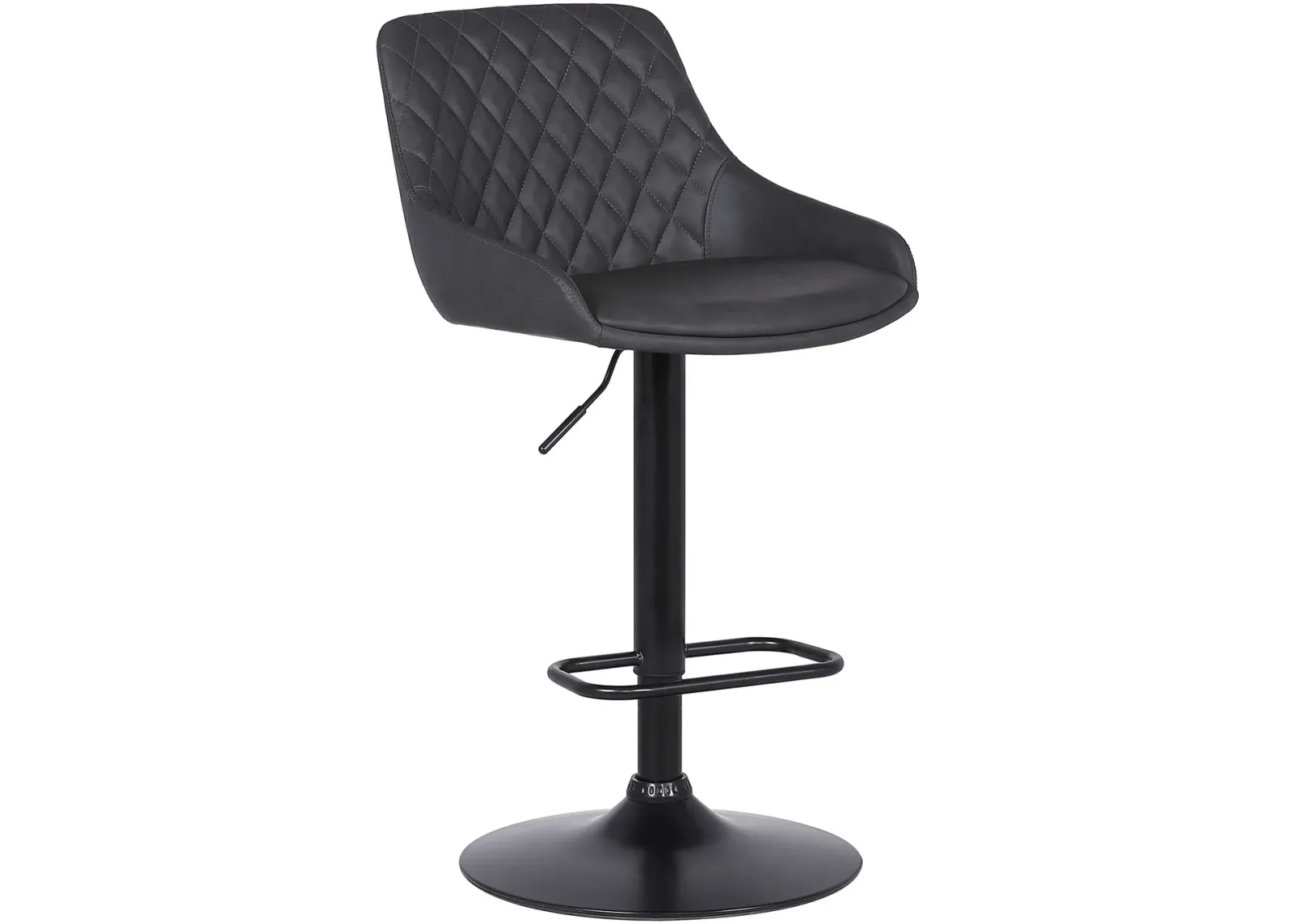 Armen Living Anibal Grey Adjustable Bar Stool