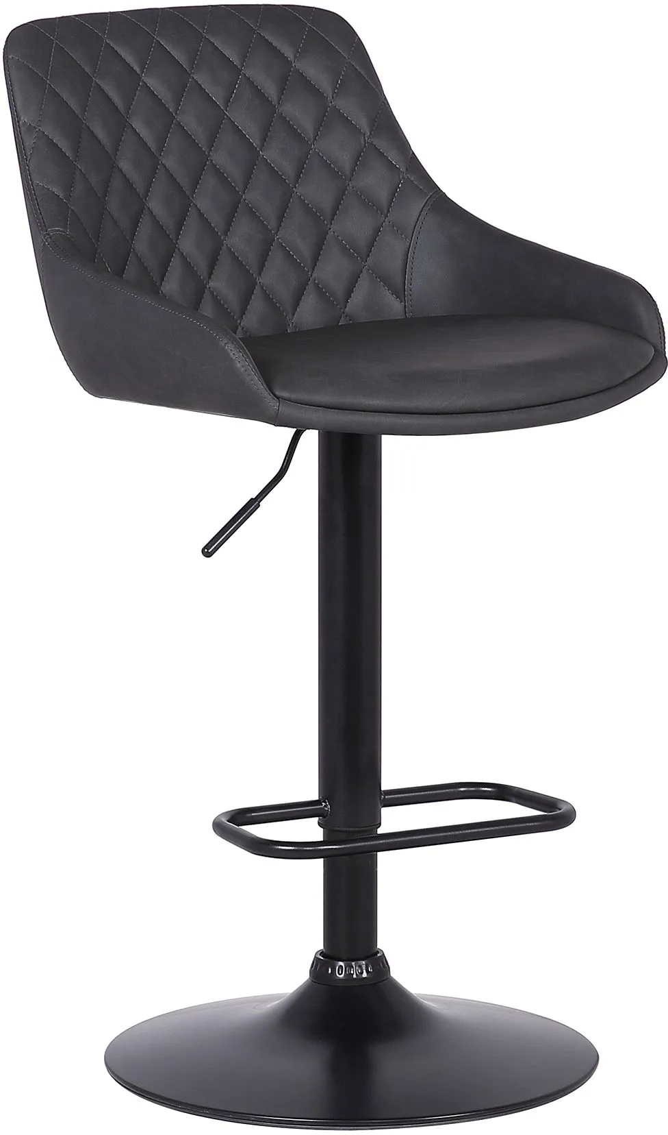 Armen Living Anibal Grey Adjustable Bar Stool