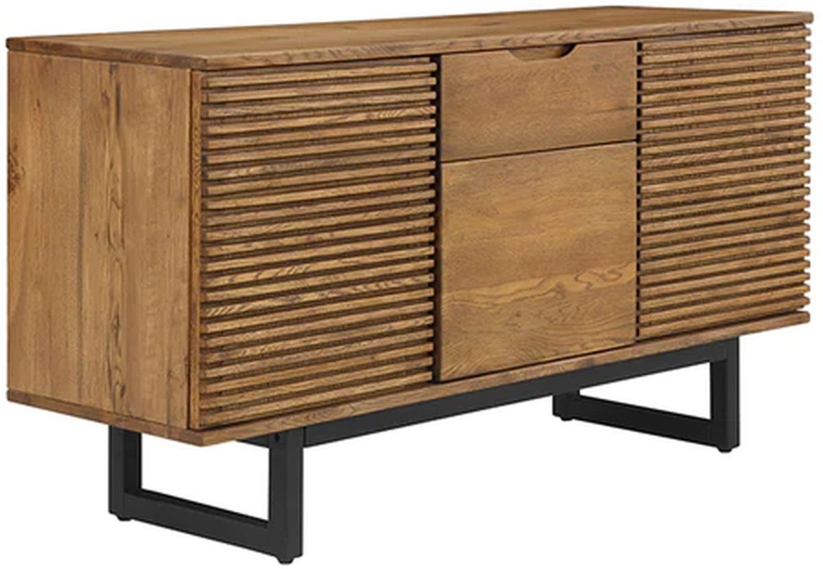 Armen Living Aldo Brown Sideboard Buffet Cabinet