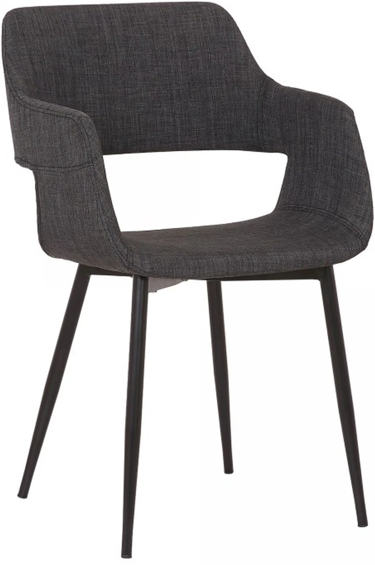 Armen Living Ariana Charcoal Open Back Dining Accent Chair