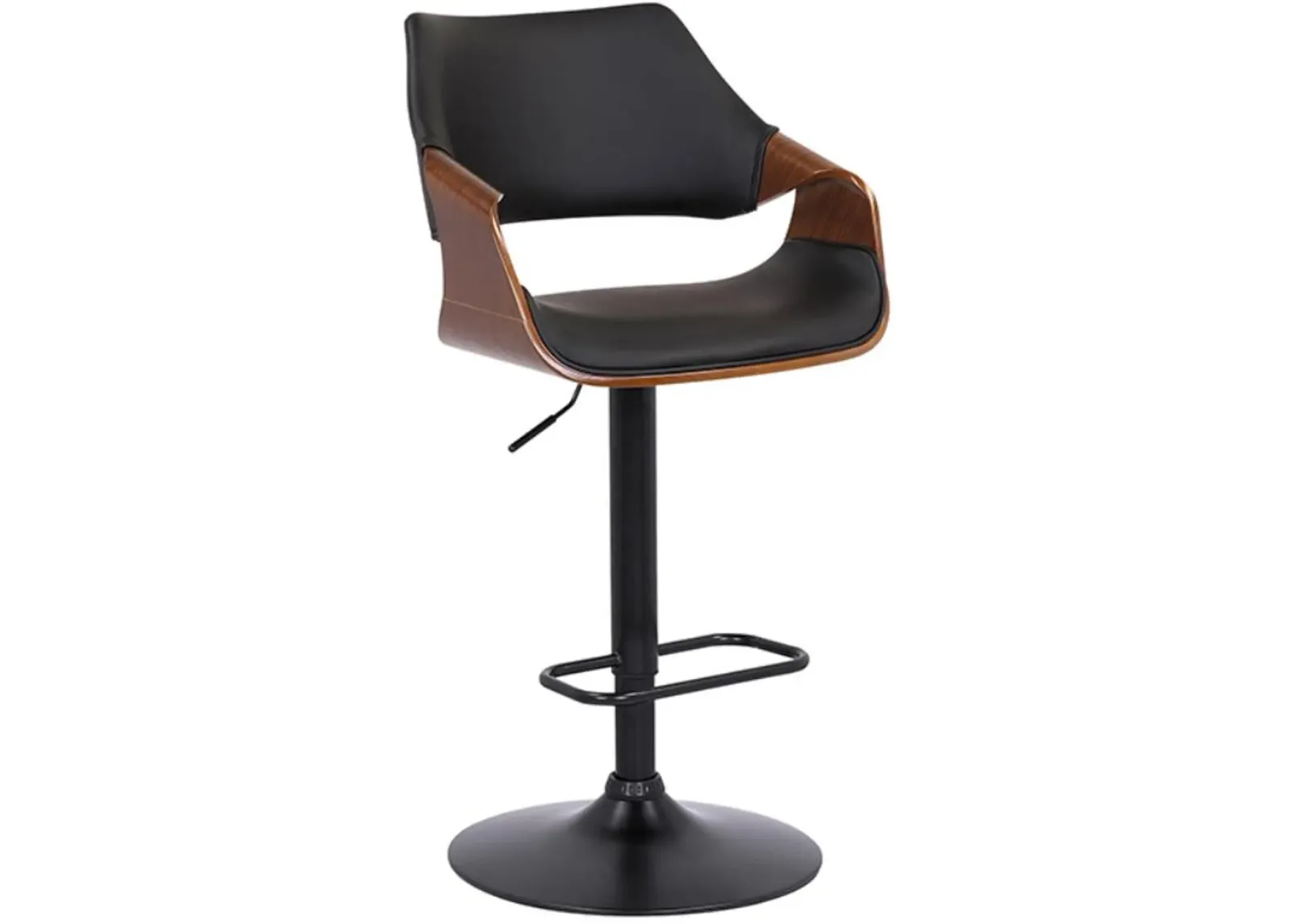 Armen Living Aspen Black Adjustable Swivel Bar Stool