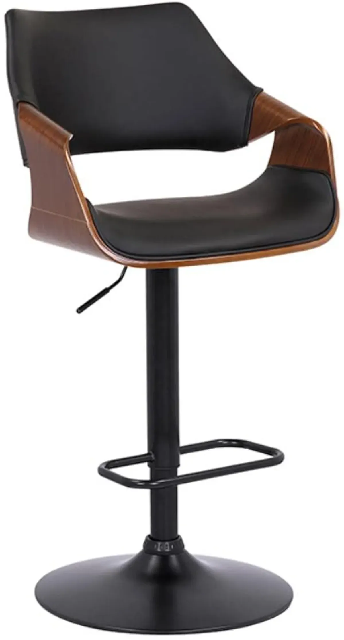 Armen Living Aspen Black Adjustable Swivel Bar Stool