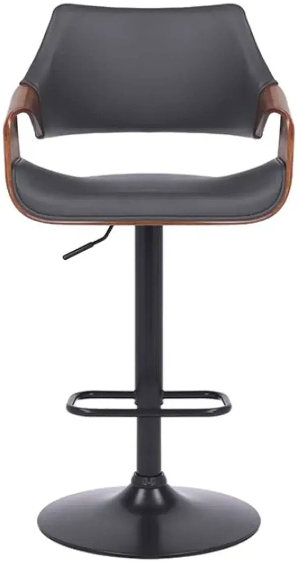 Armen Living Aspen Black/Grey Adjustable Swivel Bar Stool