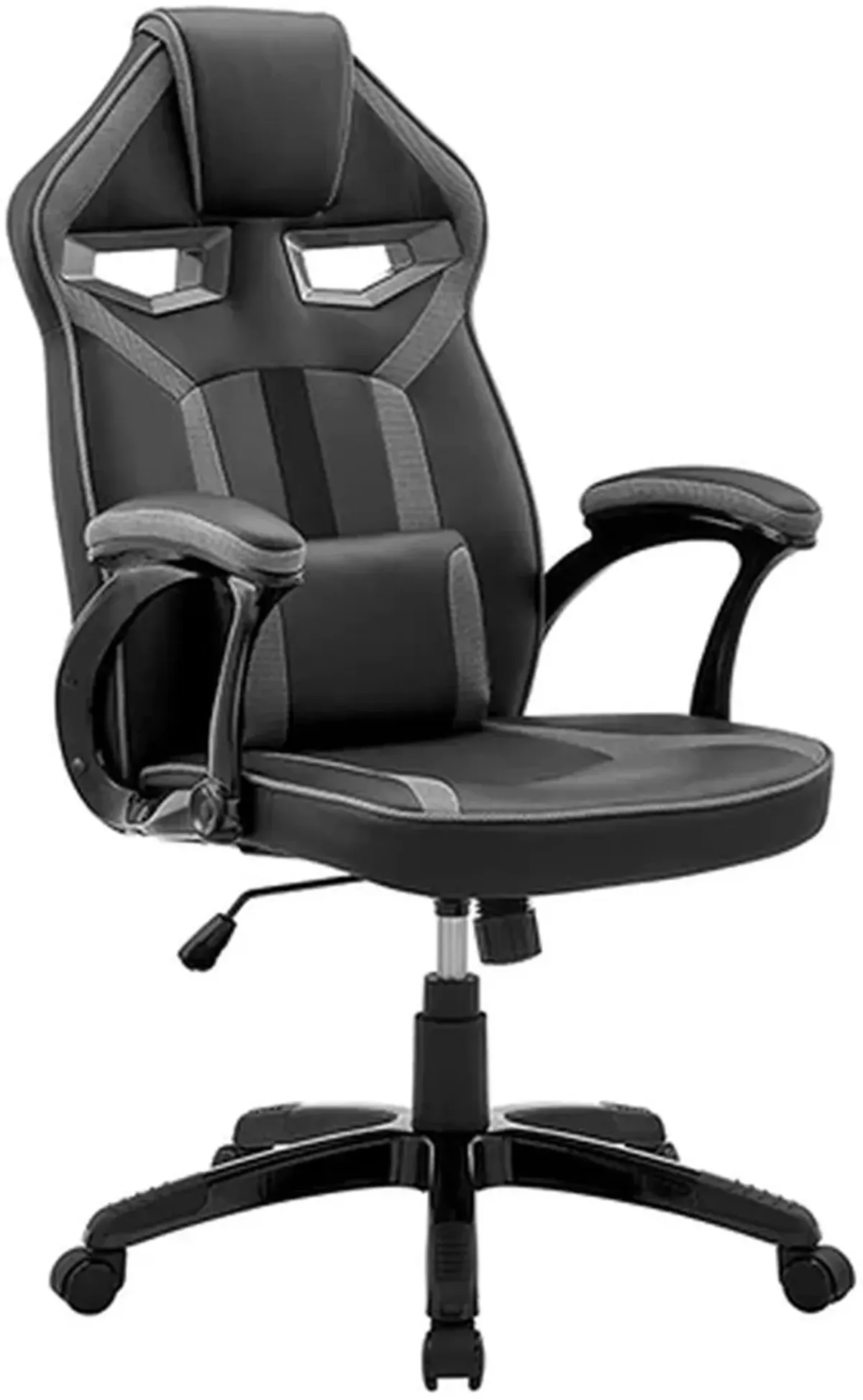 Armen Living Aspect Black/Dark Grey Adjustable Racing Gaming Chair