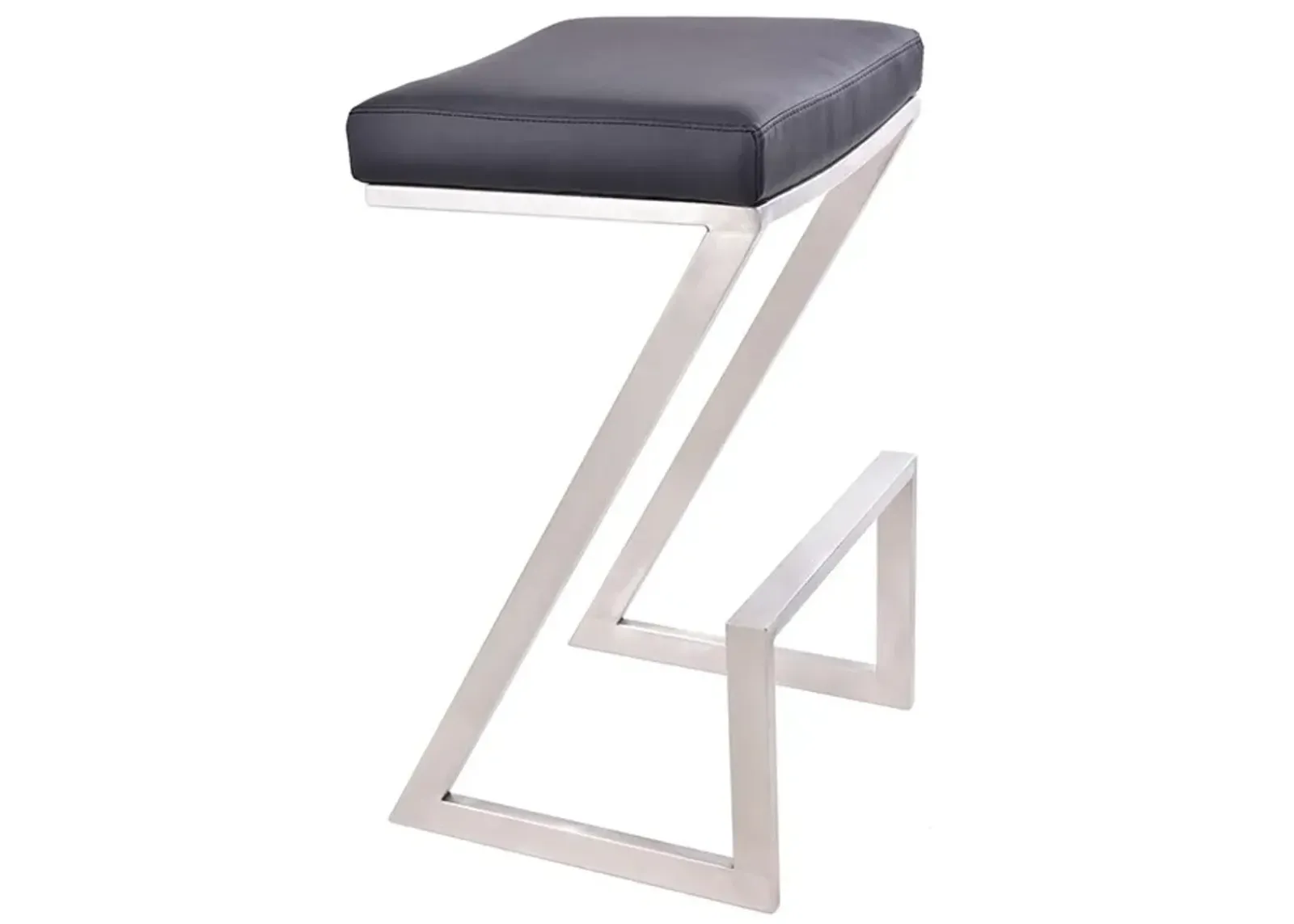 Armen Living Atlantis Black 26" Backless Counter Stool