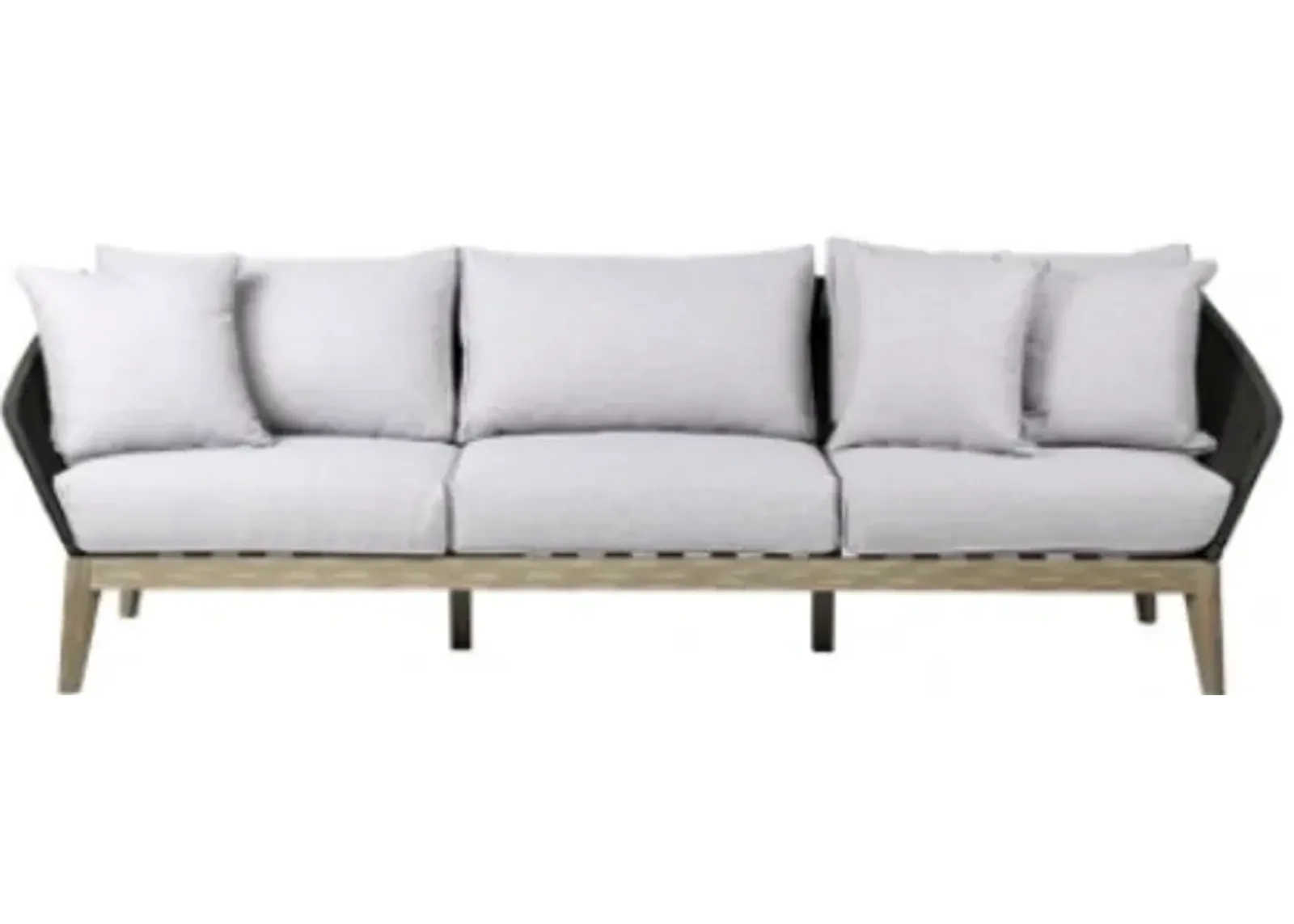 Armen Living Athos Light Eucalyptus Charcoal Sofa