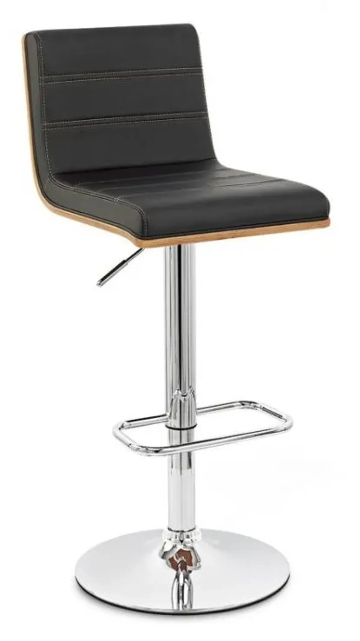 Armen Living Aubrey Black Adjustable Bar Stool