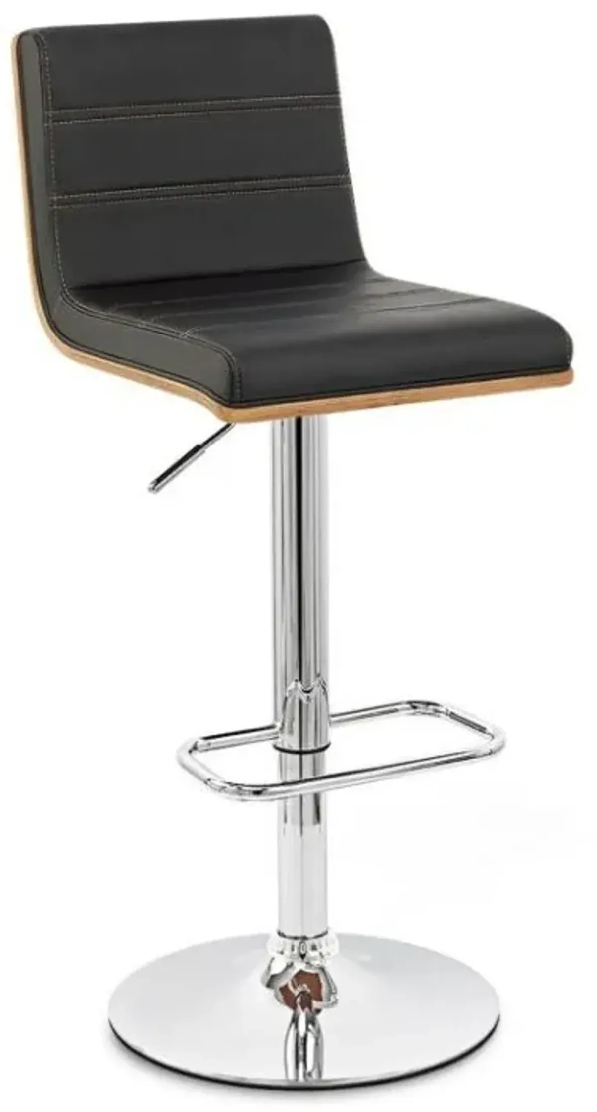 Armen Living Aubrey Black Adjustable Bar Stool