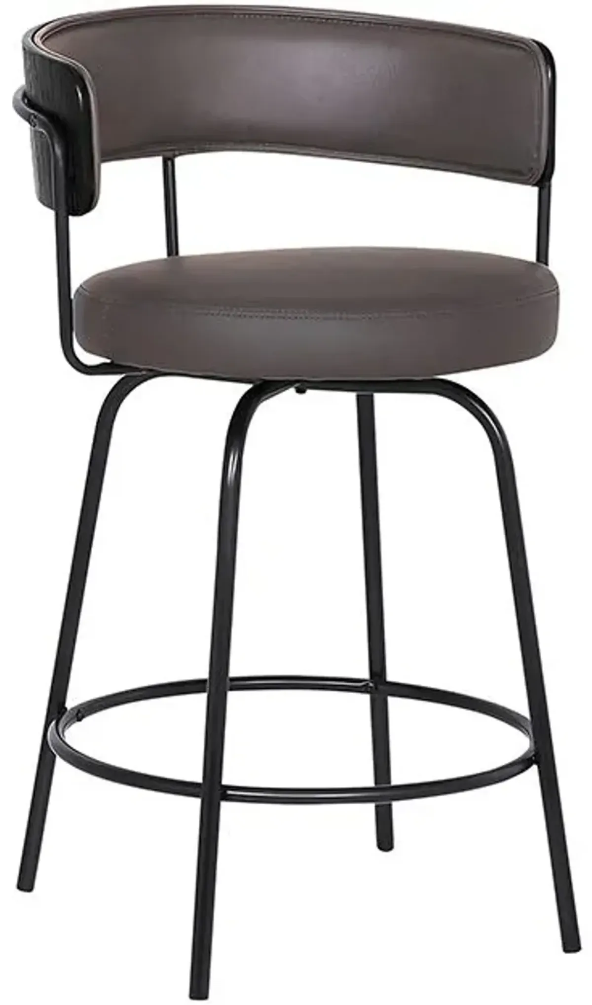 Armen Living Avalon Gray 26" Swivel Bar Stool