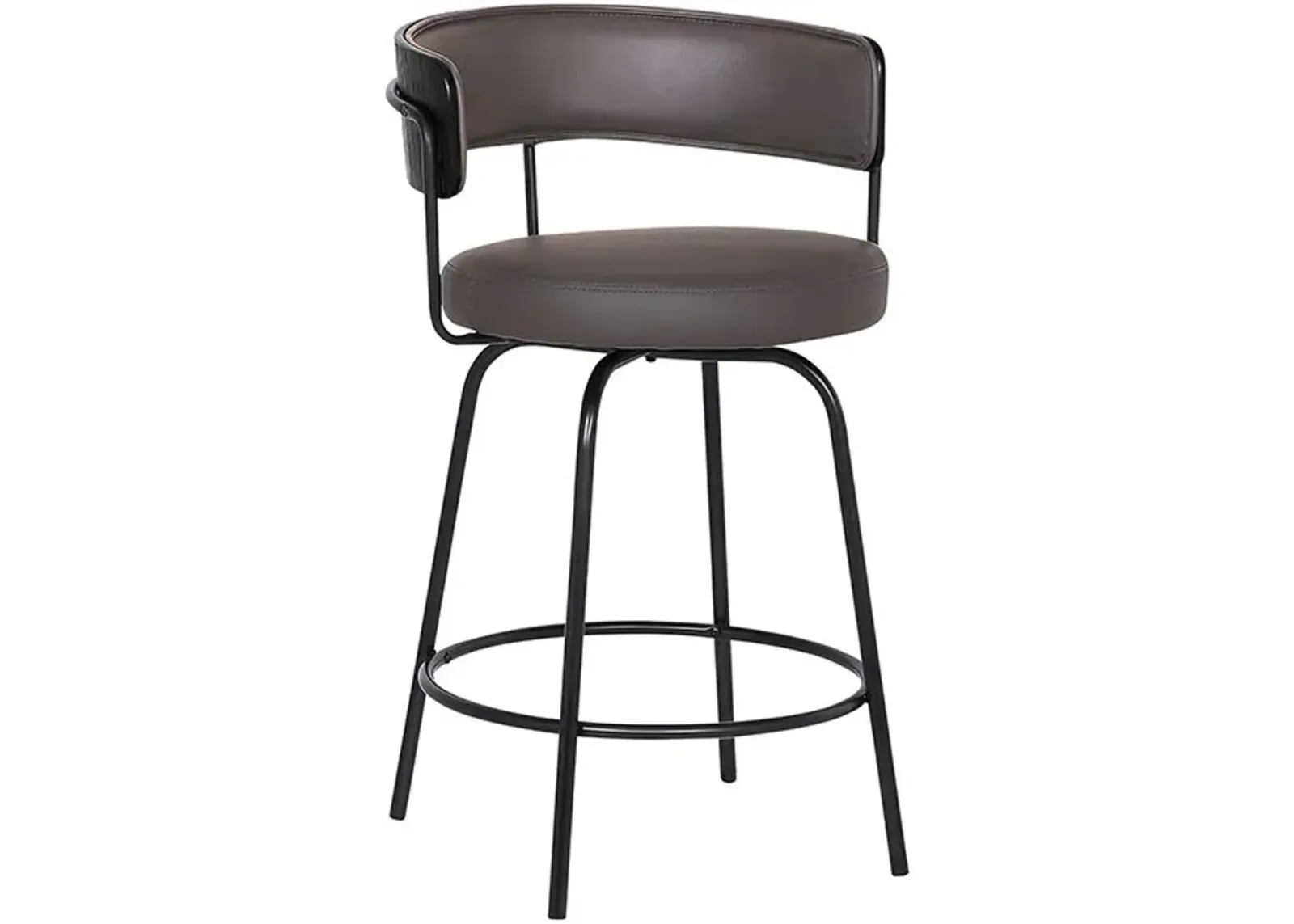 Armen Living Avalon Gray 26" Swivel Bar Stool