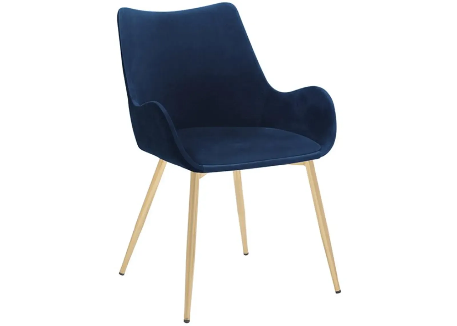 Armen Living Avery Blue/Gold Dining Room Chair