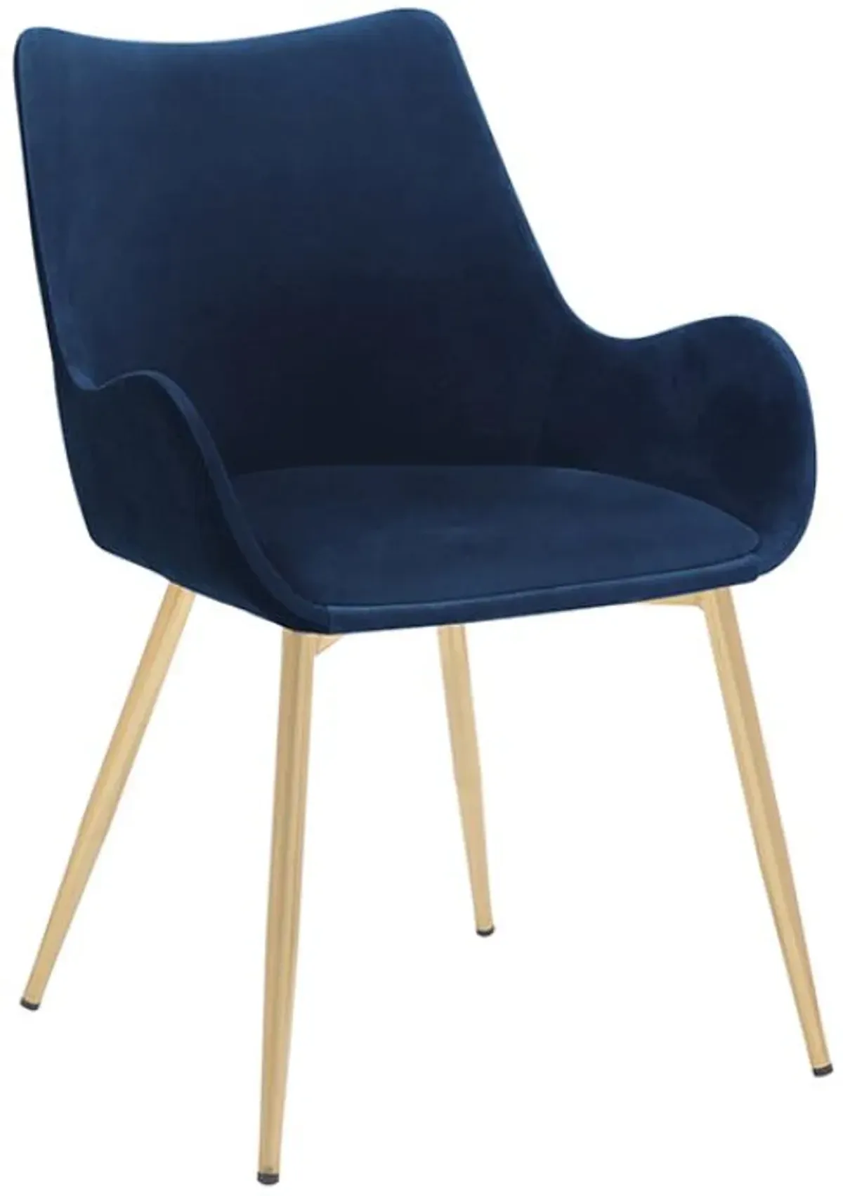 Armen Living Avery Blue/Gold Dining Room Chair