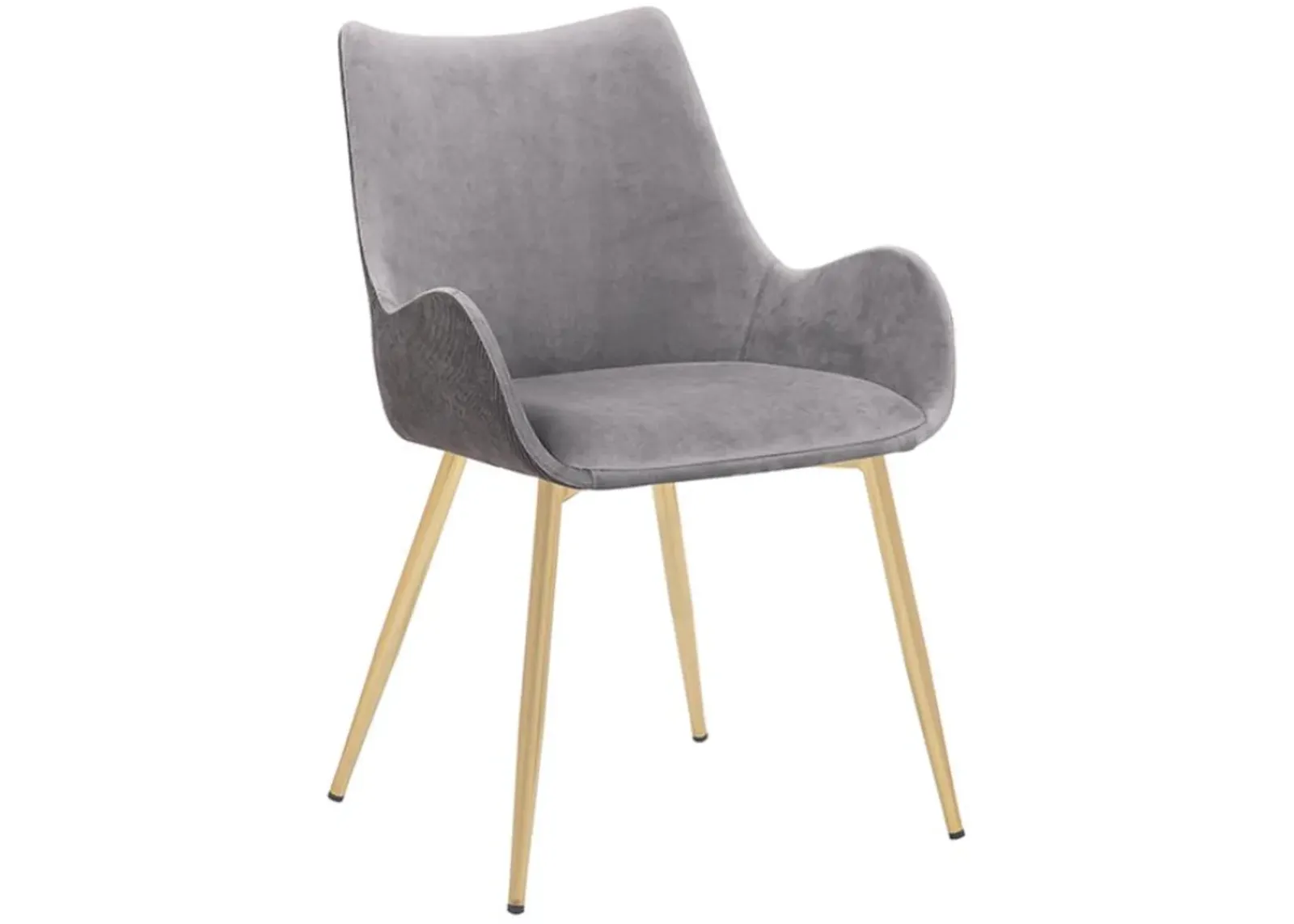 Armen Living Avery Gold/Grey Dining Room Chair