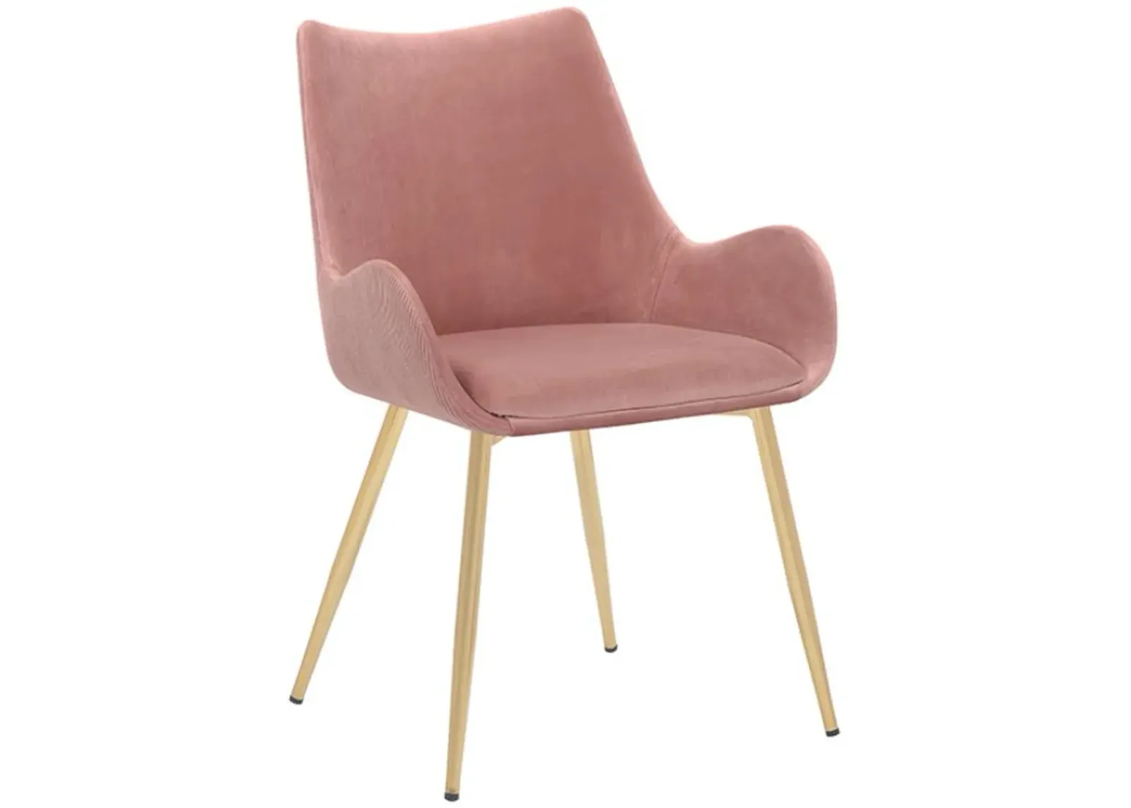 Armen Living Avery Gold/Pink Dining Room Chair