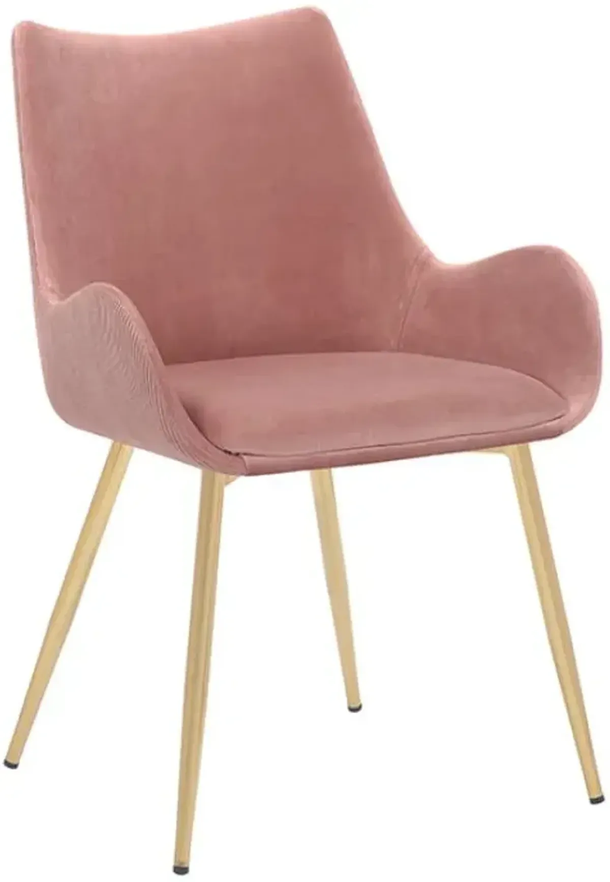 Armen Living Avery Gold/Pink Dining Room Chair