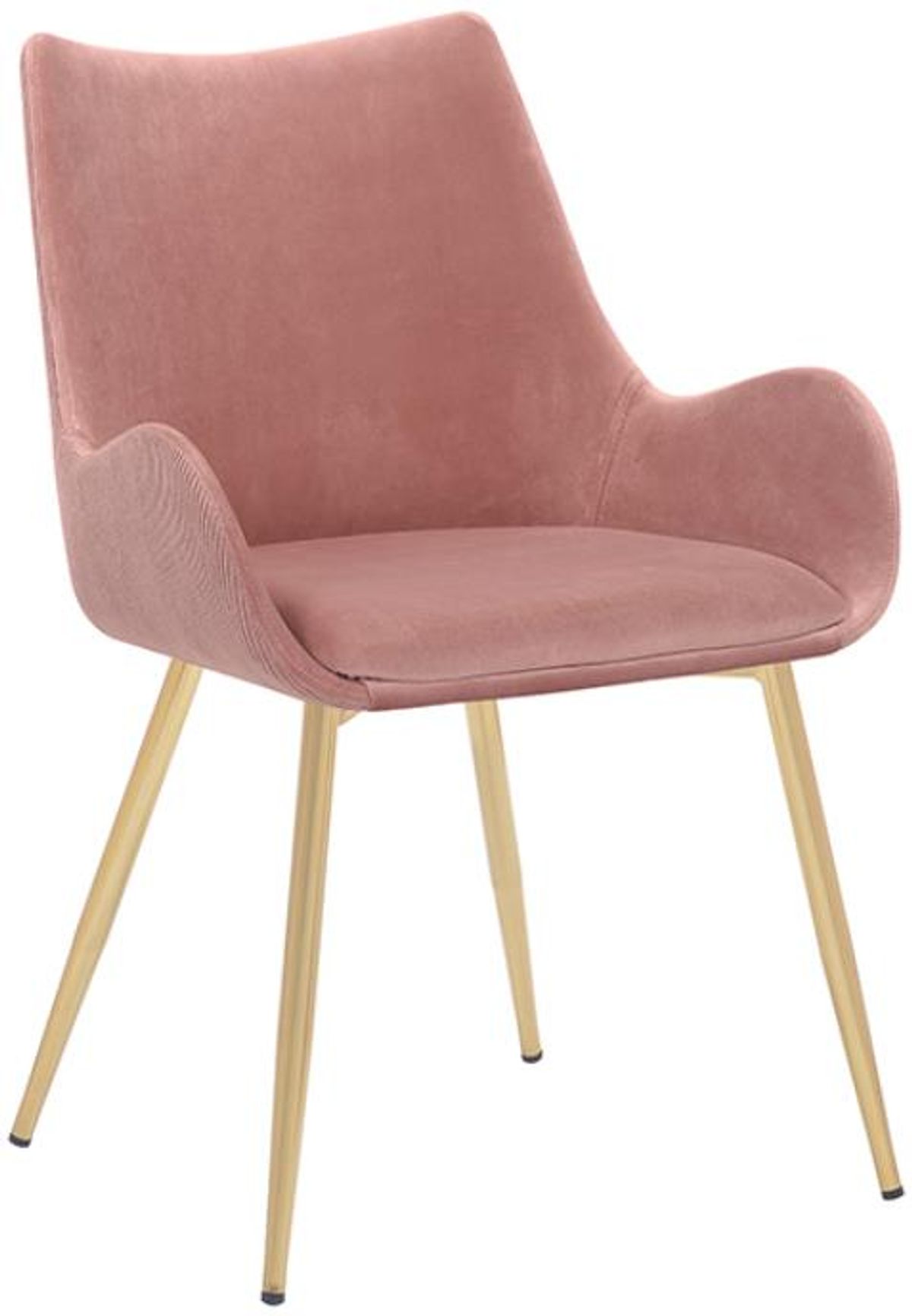 Armen Living Avery Gold/Pink Dining Room Chair