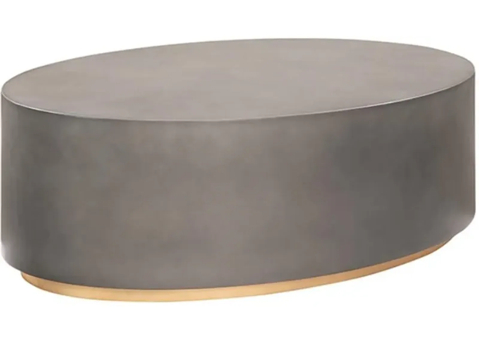 Armen Living Anais Gray Oval Coffee Table