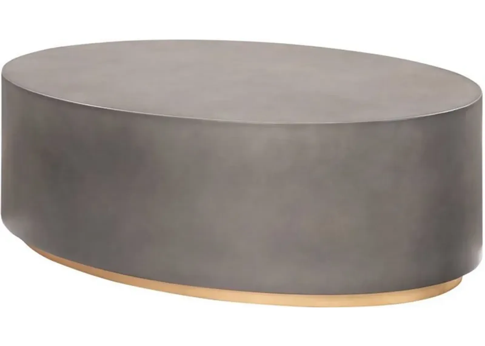 Armen Living Anais Gray Oval Coffee Table